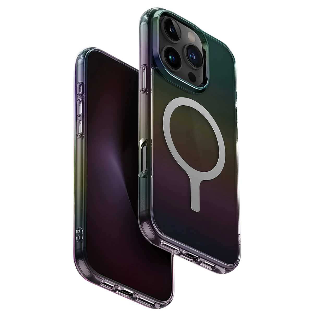 Uniq Apple iPhone 16 Pro Max Iridescia Magsafe Kapak - Dark Rainbow